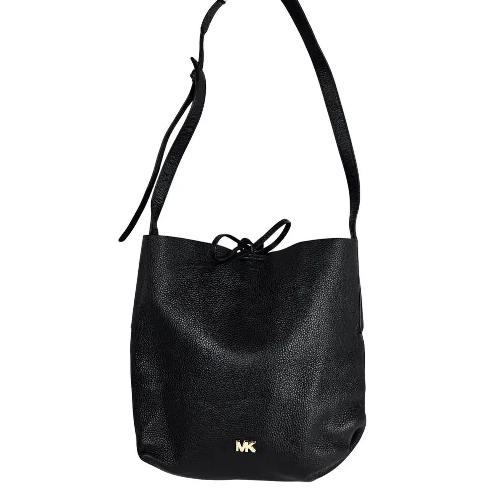 Michael Kors Junie Large‎ Leather Messenger Bag Tote *Small Flaw #858